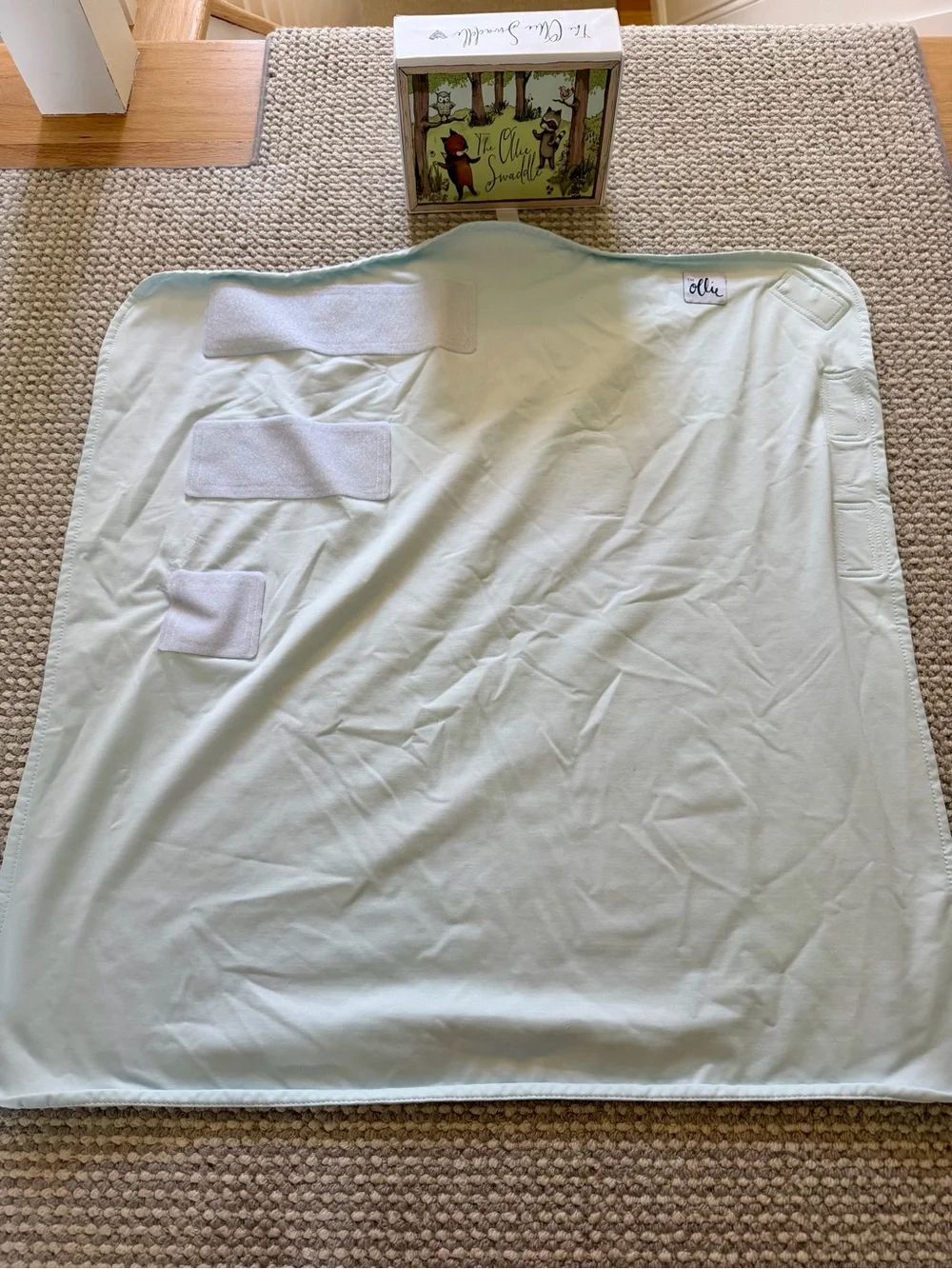 The Ollie Swaddle in Light mint Blue